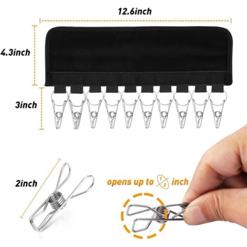 Hat Organizer – Unmarked – Pack of 2 – Velvet Fabric – Stainless Steel Clips – Foldable 1