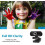 1080p Webcam with Microphone – Mini USB Desktop Camera, Compatible with Windows and Mac 2