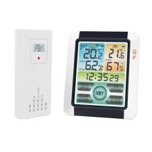 Weather station Indoor and outdoor thermometer Digital temperature and humidity monitor Color screen