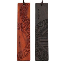Wooden bookmark with natural bronze pattern and ancient Chinese characters, gift for teachers and students.