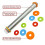 Adjustable stainless steel rolling pin with 4 thickness rings, silver-red 3