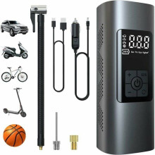 Mini Electric Air Pump, 6000mAh, Portable 150 PSI Compressor with LCD Display and LED Light, VHV