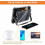 Rechargeable LED floodlight, 336 LEDs, 100W, solar panel, 4 modes, 12000mAh battery, ideal for camping, VHV 4