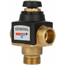 Thermostatic mixing valve for solar water heaters, brass, 3-way external thread DN20, practical and efficient, THT