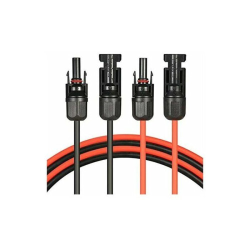 Red-black solar extension cable, 6 mm, solar connector mount, length 1.50 m, VHT 1