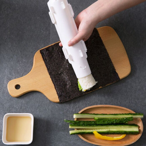 piece sushi rice ball mold kitchen sushi making tool DIY sushi bazooka sushi maker red 1