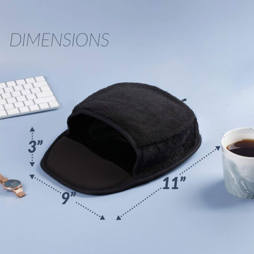Pink Heated Mouse Pad, 2-Pack, Removable Hand Warmer, Plush, USB, VHV 1