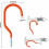 Set of 8 garage hooks for bicycles and tools, wall screws orange VHV 2