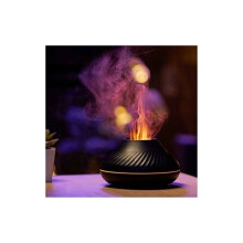 Flame diffuser for essential oils, 7 flame colours, automatic switch-off protection, black, VHV