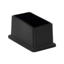 Pack of 8 Rectangular PVC Chair Leg Caps, Non-Marking, Floor Protection, 25 x 50mm, 1" x 2" VHV