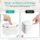Table waste bin with push button lid, small bathroom waste bin, mini office waste bin, white, VHV 3