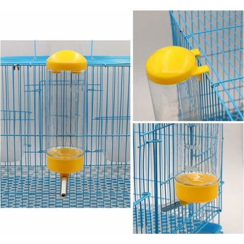 2-pack 400ml plastic automatic leak-proof drinking bottles for hamsters, cats and dogs, random color, VHV 2