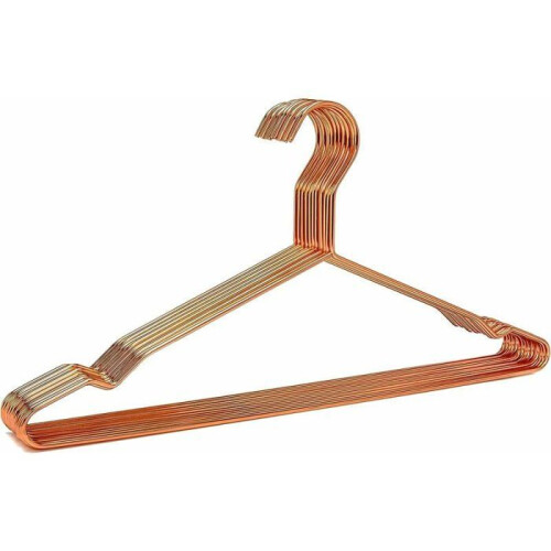 17" Heavy Duty Copper Clothes and Blouse Hangers, 10-Pack, VHV