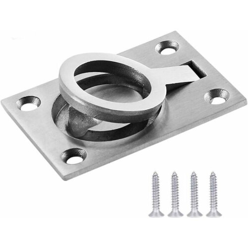 Stainless steel square boat handle with mounting screws for doors and floors VHV