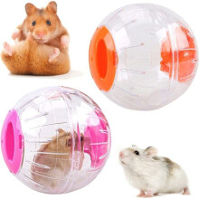 Set of 2 hamster balls 12 cm transparent hamster feather ball pink hamster feather ball VHV