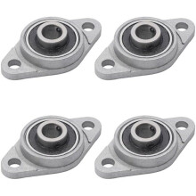 Set of 4 diamond-shaped pillow block bearings, flanged ball bearings, diameter 8 mm, VHV