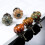 10 pieces pumpkin-shaped ceramic drawer knobs, 5 colors, diameter 40mm, vintage style VHV 3