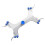 Aluminum Double Burette Clamp Adjustable Double Burette Clamp Butterfly Style Spring Loaded Lab Acc 1