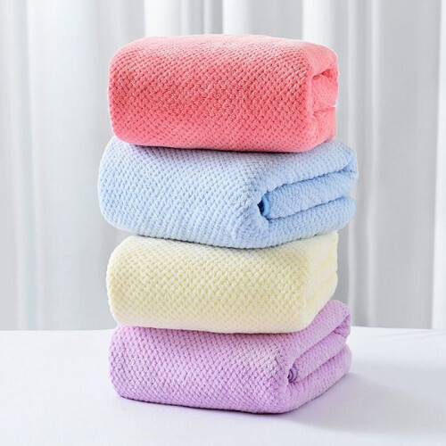 Cotton travel towel 140x70 cm light blue VHV 1