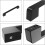 Furniture handle 2 pieces, bolt pattern 96 mm - black kitchen door handle, furniture handle black kitchen handle 96 mm VHV 3