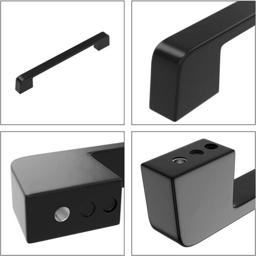 Furniture handle 2 pieces, bolt pattern 96 mm - black kitchen door handle, furniture handle black kitchen handle 96 mm VHV 2