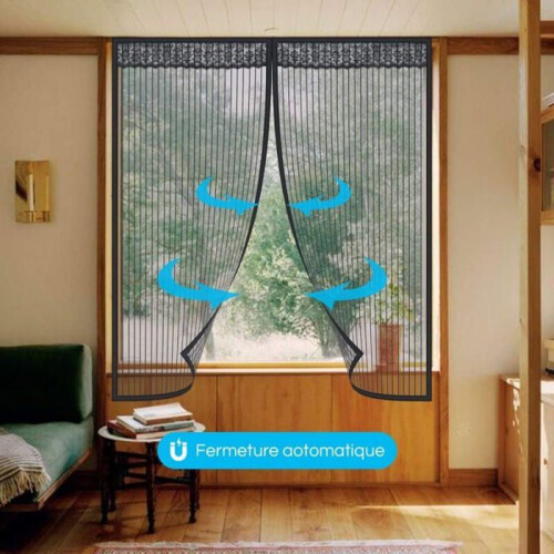 Magnetic window screen 120 x 100 cm, self-adhesive mesh, easy installation, fits most windows, VHV 1