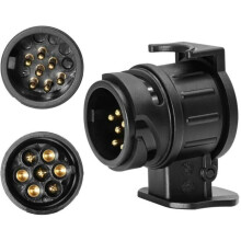 13-pin to 7-pin trailer adapter, 13-pin connection for car, trailer, tractor, caravan, VHV bicycle carrier