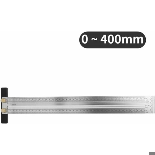Silver T400mm marking ruler, stainless steel drill ruler, marking tool, precision marking tool VHV 1