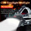 USB Rechargeable COB LED Headlamp, Waterproof, 2000 Lumens, Red Light, Work Light for Helmet Maintenance and VHV 2