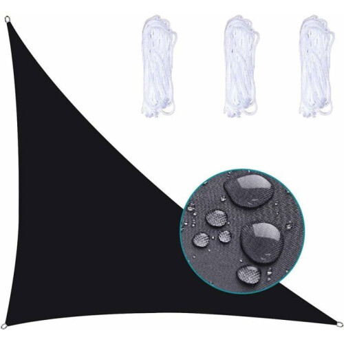 Waterproof triangular sun sail made of stretched canvas, UV protection, waterproof fabric, weatherproof, SCHE VHV