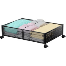 Under-bed storage cabinet on wheels - 40 x 60 cm - For storing shoes under the bed - Improved wheels - VHV