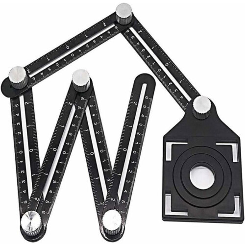 Multi-angle template tool measuring ruler multi-functional aluminum alloy ruler porous ruler VHV tool