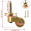 Set of 4 brass rollers with THT screws 2