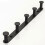 VHV Wall coat rack with 5 hooks, black finish, bathroom/toilet accessory set 4