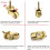 Set of 4 brass rollers with THT screws 3