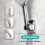 Silver shower head holder, adjustable, rotatable, strong suction cup, VHV 4