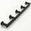 VHV Wall coat rack with 5 hooks, black finish, bathroom/toilet accessory set 3