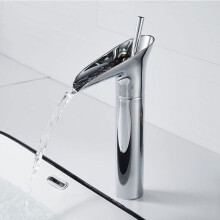 Basin tap, waterfall mixer tap, hot and cold water, adjustable brass basin tap VHV