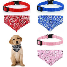 4-pack cat collars with detachable bow, Bohemian Bandana style, red, blue, black, pink, VHV