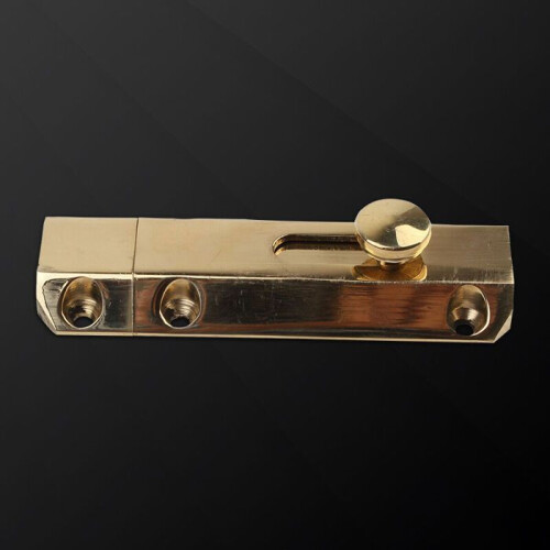 Pack of 2 heavy duty solid brass security bars, sliding cylinder, 25 inch, gold, VHV 1