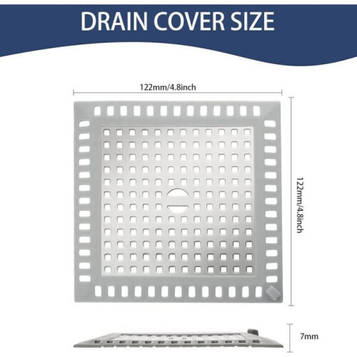 VHV stainless steel shower grid 123 x 123 cm for bathroom 1