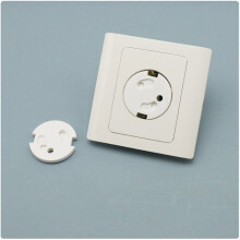 French Baby Safety Socket Covers, Electrical Protection with 3M Adhesive Twist Mechanism, Best Before