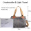 INSFITY Women's Canvas Handbag Large Capacity Shoulder Bag Gray 2