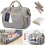 Multifunctional and waterproof diaper bag, portable travel bag with foldable bed. 1