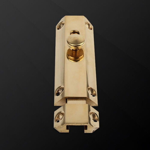 Pack of 2 heavy duty solid brass security bars, sliding cylinder, 25 inch, gold, VHV 2