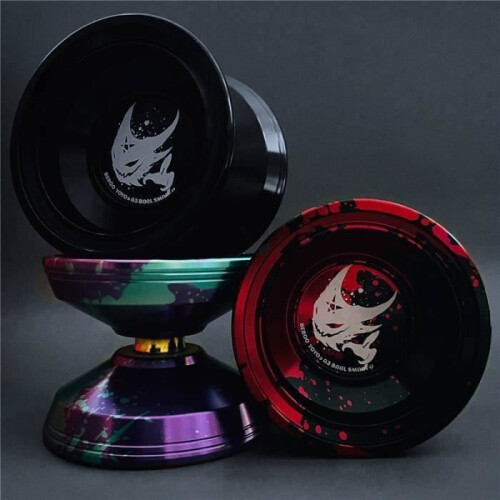Devil Imp pattern alloy yo-yo with 10 ball bearings, non-reactive yo-yo for advanced players, kids and beginners 1 2
