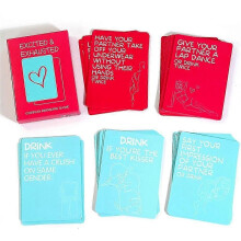 EXCITED & EXHAUSTED Couples Lovers Drinking Game Desires Card Drunks Adults Party Gathering Games