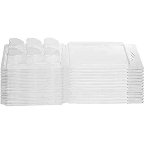 Heart-shaped wax molds - Transparent wax molds Plastic wax molds
