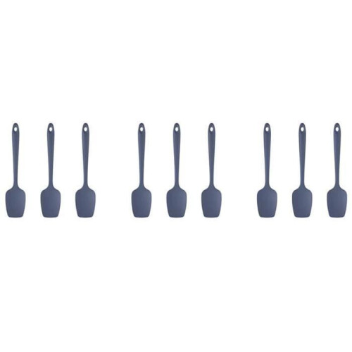 Silicone spatulas - VHV - 9 pieces - High temperature resistant - Color black - Rubber