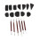 Cup Handle Molds - VHV - Pottery Set - 12 Molds - 6 Sculpting Tools - Polished Metal 1